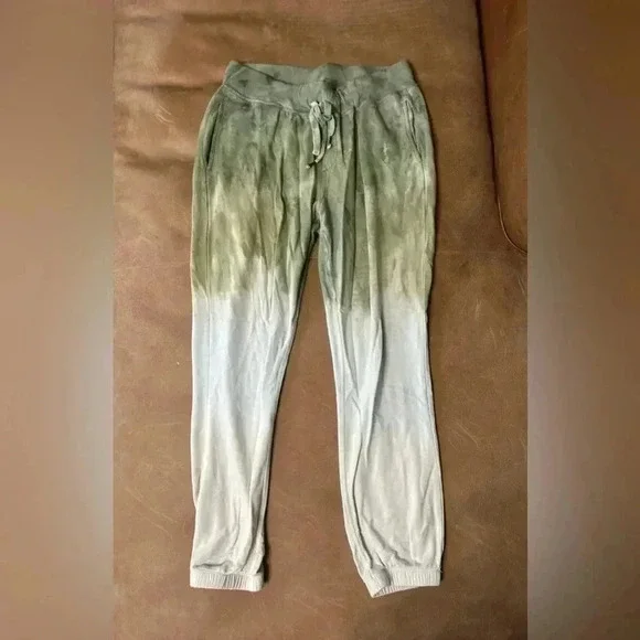 Young Fabulous and Broke Juliette Green Ombré Tie Dye Joggers Size Medium - Picture 1 of 12
